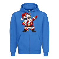 True Royal dabbing santa with christmas lights Zipper Hoodie - Zillion Design Studio