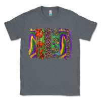 Charcoal Heather Mardi Gras Brushstrokes Classic Tee - RanaPortraitStore
