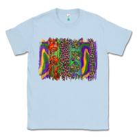 Dusty Blue Mardi Gras Brushstrokes Classic Tee - RanaPortraitStore