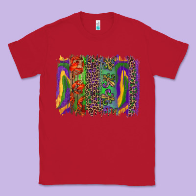 Mardi Gras Brushstrokes Classic Tee Designed By Ranaportraitstore