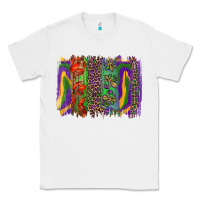 White Mardi Gras Brushstrokes Classic Tee - RanaPortraitStore