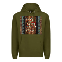 Army Green ho ho ho western christmas Premium Hoodie - Jasminsmagicworld