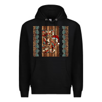 Black ho ho ho western christmas Premium Hoodie - Jasminsmagicworld