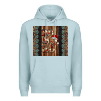 Blue Mist ho ho ho western christmas Premium Hoodie - Jasminsmagicworld