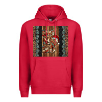 Cardinal ho ho ho western christmas Premium Hoodie - Jasminsmagicworld