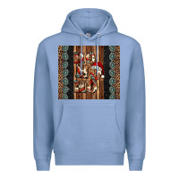 Colony Blue ho ho ho western christmas Premium Hoodie - Jasminsmagicworld