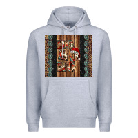 Heather Grey ho ho ho western christmas Premium Hoodie - Jasminsmagicworld