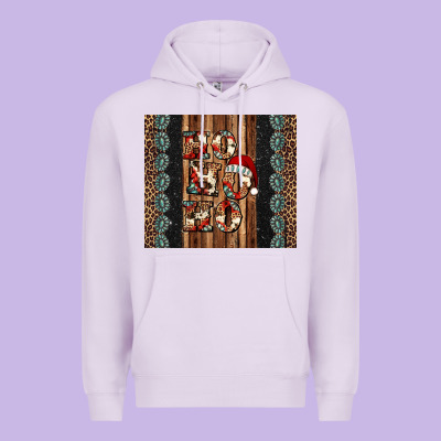 Ho Ho Ho Western Christmas Premium Hoodie Designed By Jasminsmagicworld