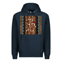 Navy ho ho ho western christmas Premium Hoodie - Jasminsmagicworld