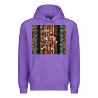 Purple ho ho ho western christmas Premium Hoodie - Jasminsmagicworld