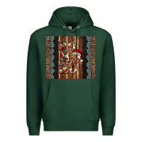 Sports Green ho ho ho western christmas Premium Hoodie - Jasminsmagicworld