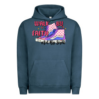 Pigment Midnight Navy walk by faith Urban Hoodie - MaliasSmallBusiness