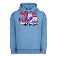 Pigment Pebble Blue walk by faith Urban Hoodie - MaliasSmallBusiness