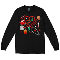 Black christmas nurse Long Sleeve Tee - MaliasSmallBusiness