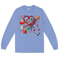 Colony Blue christmas nurse Long Sleeve Tee - MaliasSmallBusiness
