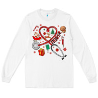 White christmas nurse Long Sleeve Tee - MaliasSmallBusiness