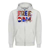 Dove Grey fourth of july freedom Zipper Hoodie - texasbilliewilder