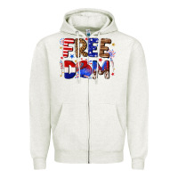 Oatmeal Heather fourth of july freedom Zipper Hoodie - texasbilliewilder