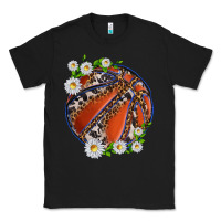Black basketball with patterns and daisies Classic Tee - texasbilliewilder