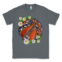 Charcoal Heather basketball with patterns and daisies Classic Tee - texasbilliewilder