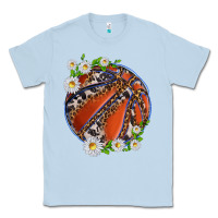 Dusty Blue basketball with patterns and daisies Classic Tee - texasbilliewilder
