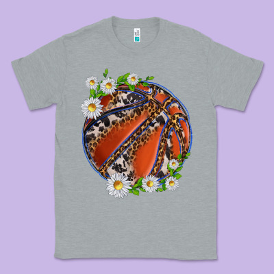 Basketball With Patterns And Daisies Classic Tee Designed By Texasbilliewilder