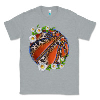Heather Grey basketball with patterns and daisies Classic Tee - texasbilliewilder