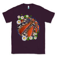 Plum basketball with patterns and daisies Classic Tee - texasbilliewilder