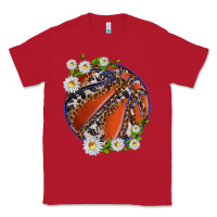 Red basketball with patterns and daisies Classic Tee - texasbilliewilder