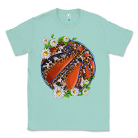 Seafoam basketball with patterns and daisies Classic Tee - texasbilliewilder