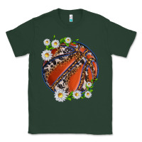 Sports Green basketball with patterns and daisies Classic Tee - texasbilliewilder