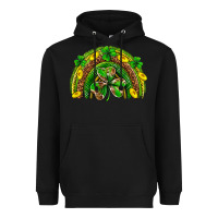Black St. Patrick's Day rainbow Heavyweight Hoodie - Neo Western