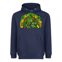 Navy St. Patrick's Day rainbow Heavyweight Hoodie - Neo Western