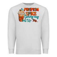 Dove Grey pumpkin spice living my best life Premium Sweatshirt - AdoDesignShop