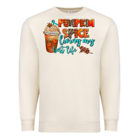 Sandshell pumpkin spice living my best life Premium Sweatshirt - AdoDesignShop