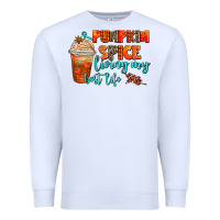 White pumpkin spice living my best life Premium Sweatshirt - AdoDesignShop