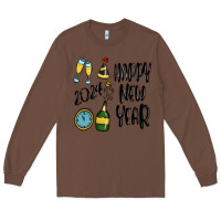 Chestnut happy new year 2024 Long Sleeve Tee - MaliasSmallBusiness