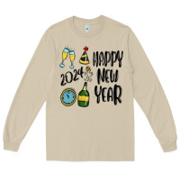 Mushroom happy new year 2024 Long Sleeve Tee - MaliasSmallBusiness