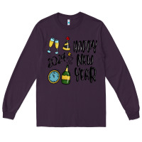 Plum happy new year 2024 Long Sleeve Tee - MaliasSmallBusiness