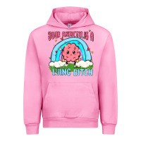 Fuchsia Pink your anxiety is a lying bitch Urban Hoodie - MaliasSmallBusiness