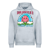 Heather Grey your anxiety is a lying bitch Urban Hoodie - MaliasSmallBusiness