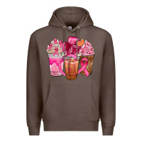 Coffee breast cancer coffee cups Premium Hoodie - NancyCooperArtShop