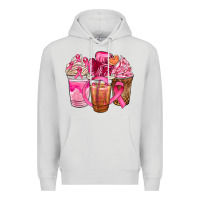 Dove Grey breast cancer coffee cups Premium Hoodie - NancyCooperArtShop