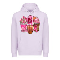 Lilac breast cancer coffee cups Premium Hoodie - NancyCooperArtShop