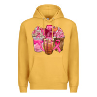 Mustard breast cancer coffee cups Premium Hoodie - NancyCooperArtShop