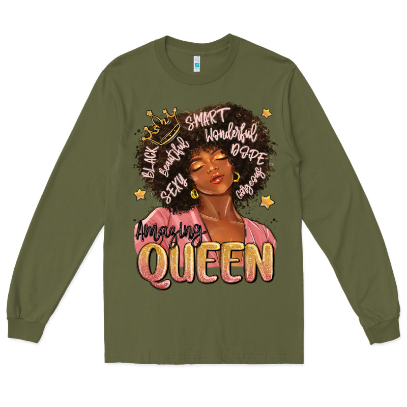 Black Queen Long Sleeve Tee by MaliasSmallBusiness | Teevron