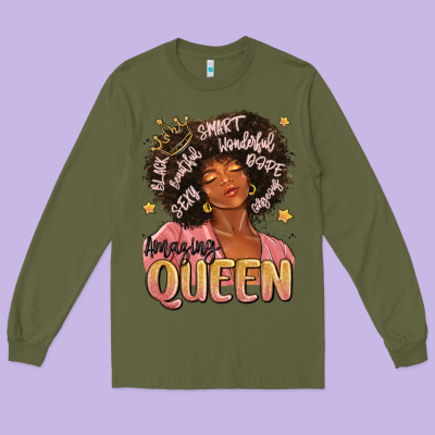 Long Sleeve Tee black queen