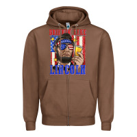 Chestnut drinking like lincoln Zipper Hoodie - texasbilliewilder