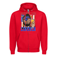 Red drinking like lincoln Zipper Hoodie - texasbilliewilder