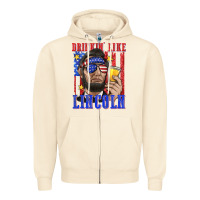 Sandshell drinking like lincoln Zipper Hoodie - texasbilliewilder